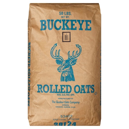 Quaker Quaker Buckeye Rolled Oats 50lbs Paper Bag 00030000201244